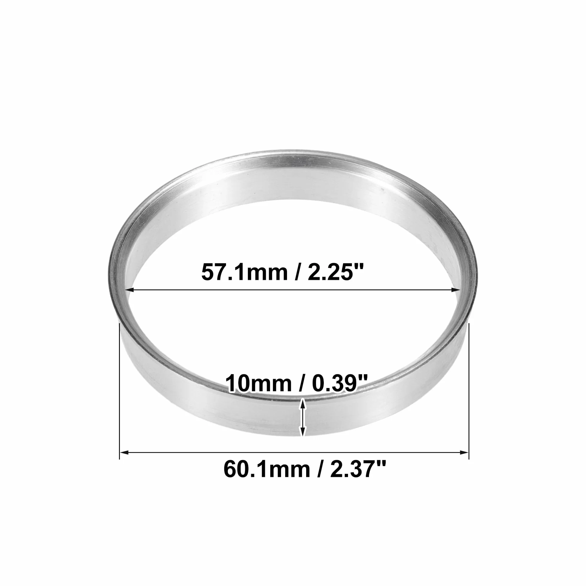QUARKZMAN 4 Piezas Anillos Centradores De Buje de Aleación de Aluminio de 60.1 mm de Diámetro Exterior a 57.1 mm de Diámetro Interior para Automóviles