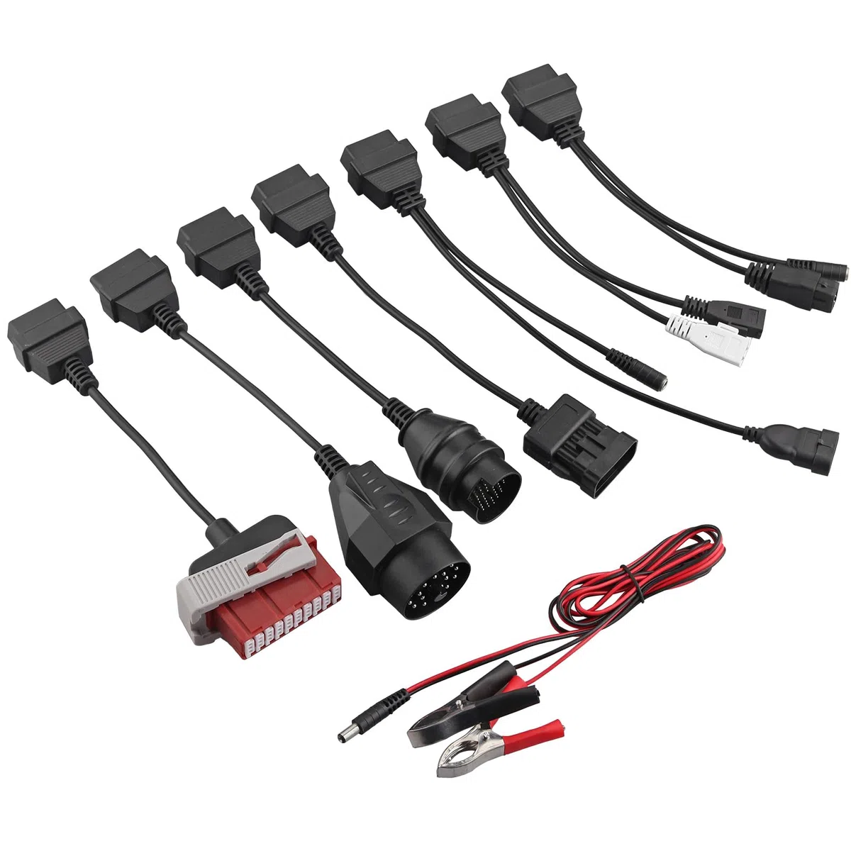 AUTOUTLET Cable Adaptador de Diagnóstico, 8PCS Juego de Cables para Automóvil OBD2 OBD1 Cable de Diagnóstico para Delphi CDP + DS150Er