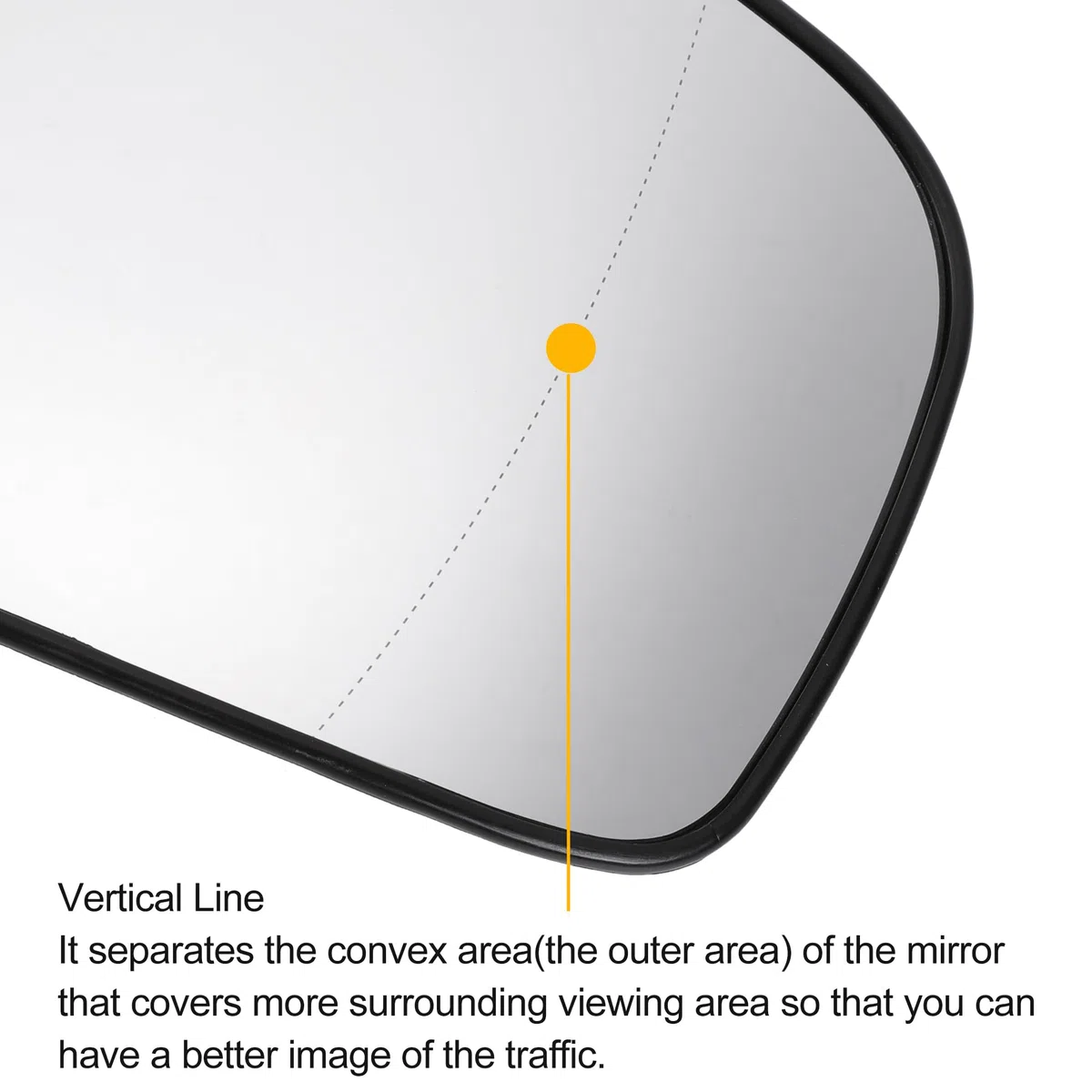 A ABSOPRO Espejo retrovisor lateral derecho de repuesto con placa de respaldo de vidrio asférico calefactado blanco para Renault Koleos 2008-2011