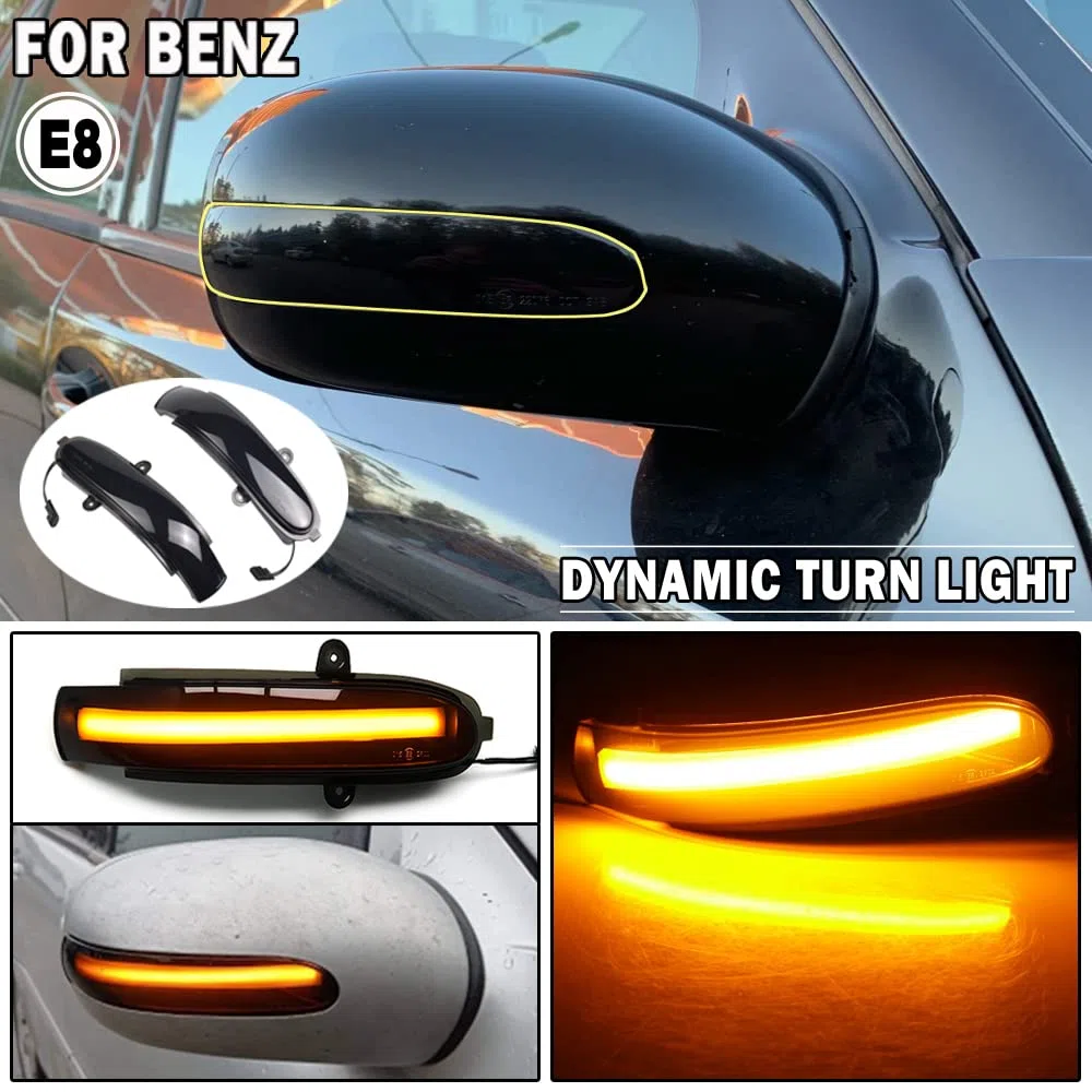 Retrovisor luces indicadoras de giro de intermitentes LED dinámicas para Mercedes Benz G-Clase W463 E-Clase W211 S211 Amarillo