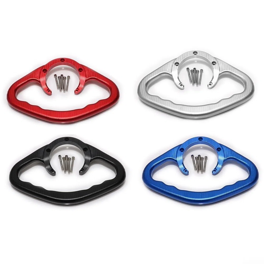 Pasamanos para depósito de combustible trasero de motocicleta R1 R3 R6 R25 MT 03 07 09 manillar manillar motocicleta (negro)
