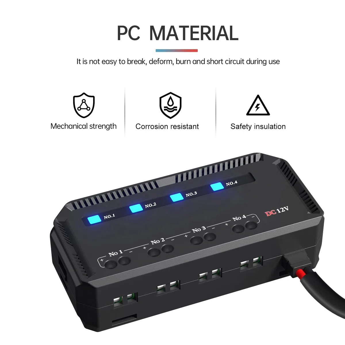 Premium 4 Vías Caja de Fusibles de Coche con Alambre, Portafusibles 12v con Relé con Lámpara de Alerta LED Kit para Motocicletas, automóviles, vehículos eléctricos de 12V