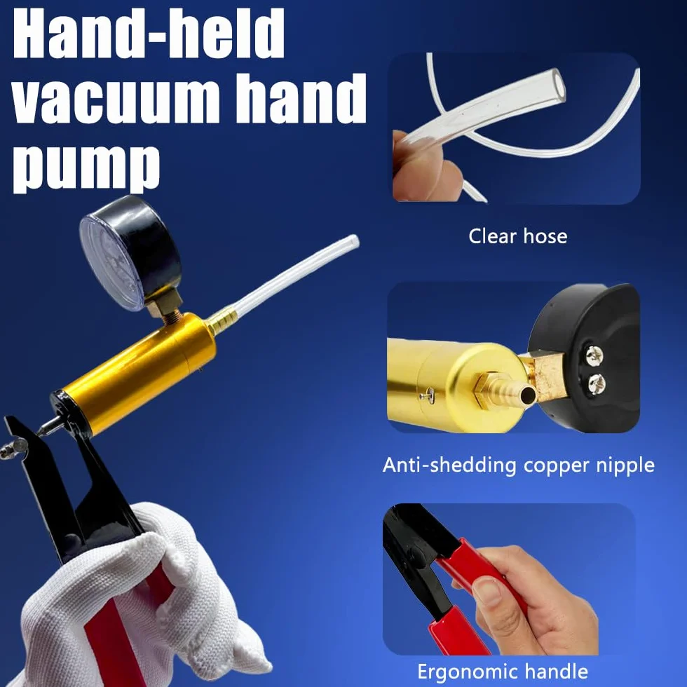 Kit de Escape de Freno de vacío de automóvil probador de Escape de Freno, purgador Frenos Coche,0~30inHg (kPa) para vaciar fácilmente los Frenos de automóviles y Motocicletas