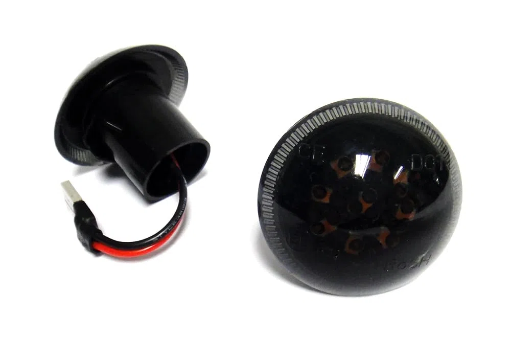RZG 2 indicadores laterales con lentes LED de color ámbar y fumé negro para Transit Connect Tourneo Connect 2003-2022 2014-2025 Transit Courier