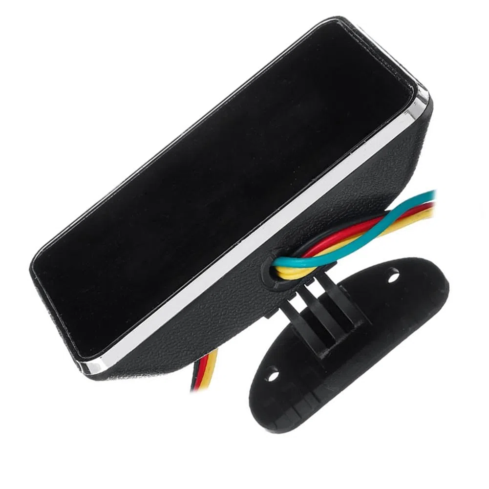 4 en 1 LCD 12V/24V VoltíMetro de PresióN de Aceite VoltíMetro Temperatura del Agua Indicador de Combustible de Aceite con Sensor de 10 Mm para CamióN Excavadora