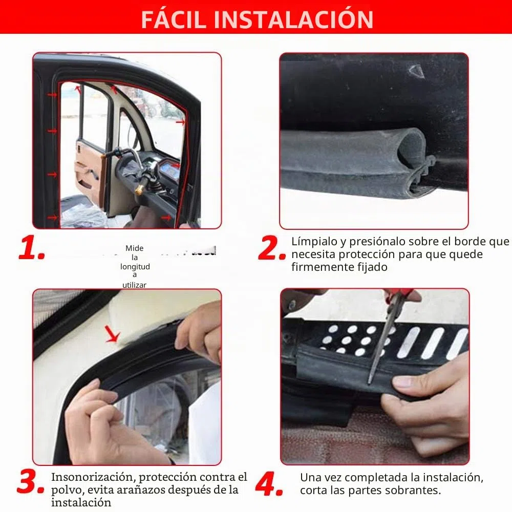 Juntas Goma Puerta de Coche, 6M Junta para Bordes de Puertas Perfil de Goma Protectores de Labios para, Barcos, Caravanas, Camiones y Aplicaciones Domésticas, Protección Contra la Intemperie