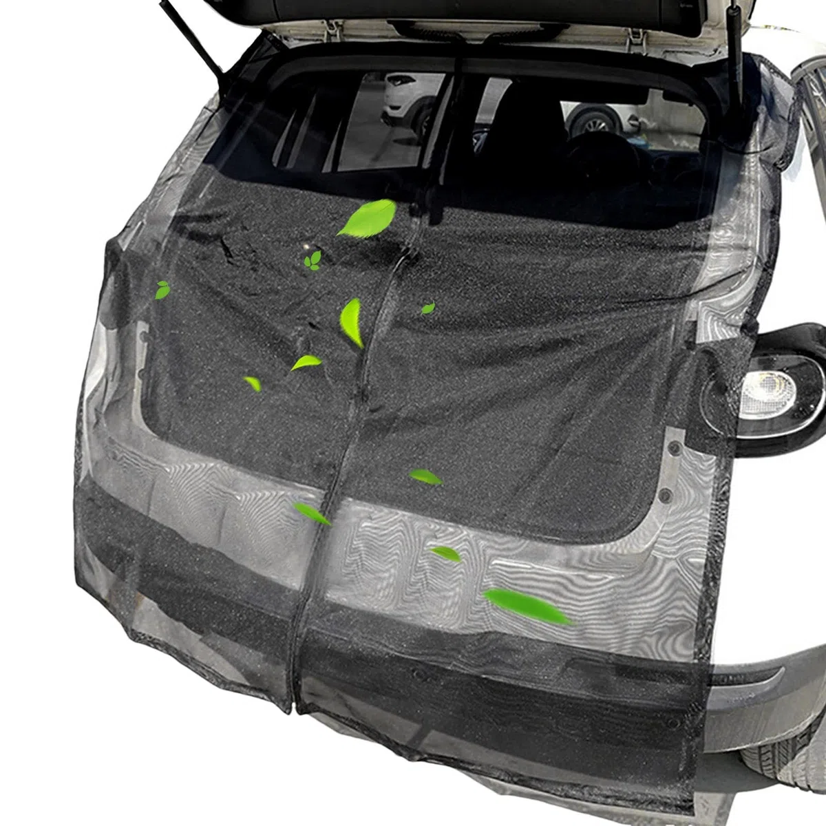 Parasol para portón trasero de coche, red para portón trasero de coche, soporte magnético, resistente al viento, transpirable, para camping, protección de privacidad al aire libre, vacaciones