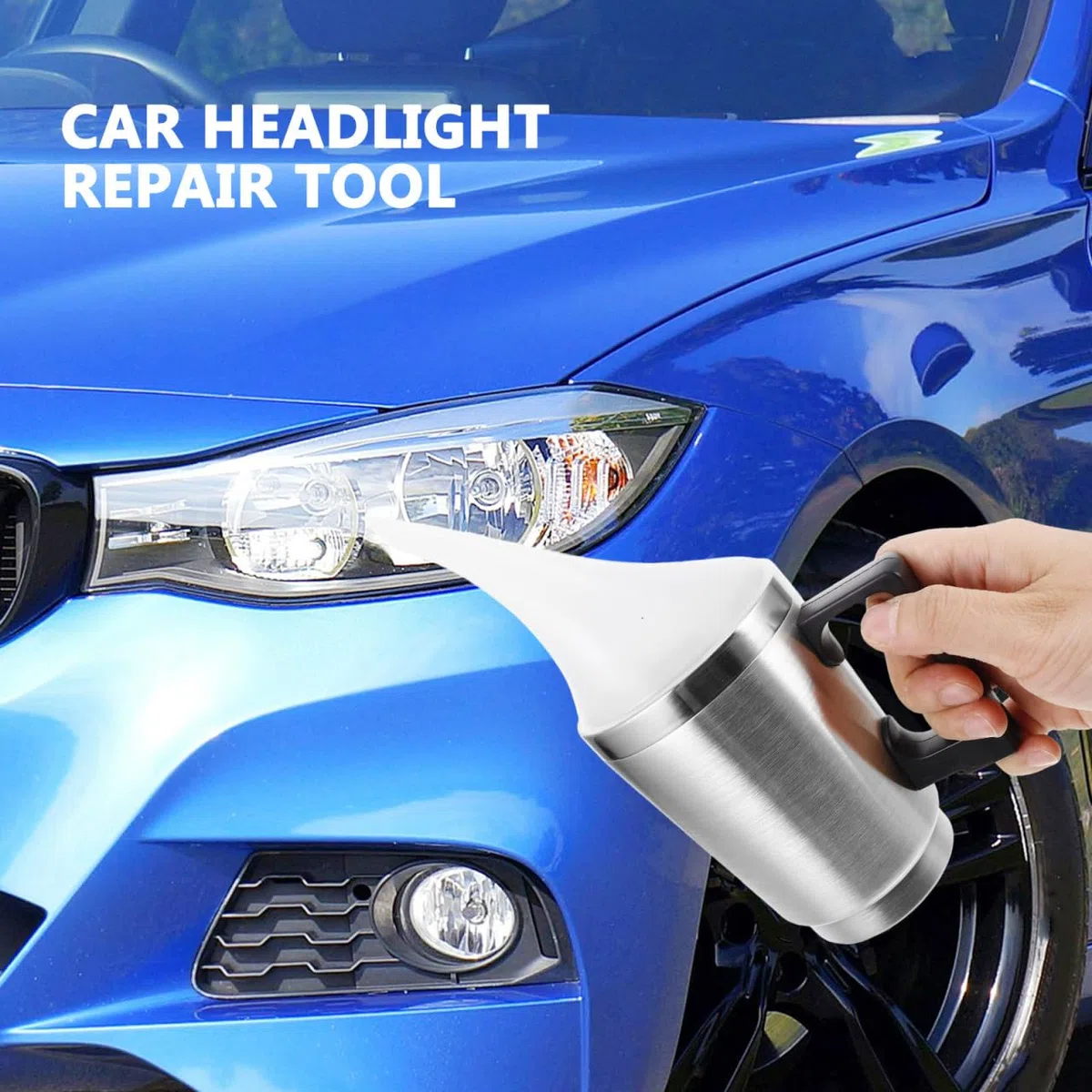 IMIKEYA Reparación De Faros De Coche Kit De Copa y Embudo para Restaurar Faros Herramienta De Reparación De Rayones De Vidrio para Renovar y Limpiar Lentes Automóviles