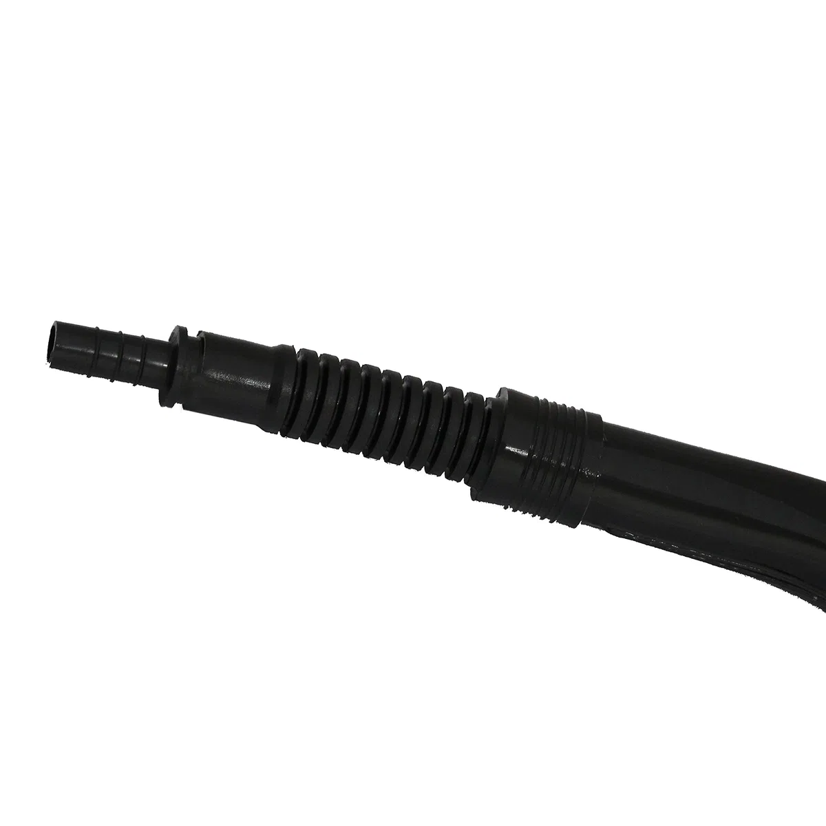Boquilla flexible negra para bidones de gasolina de metal