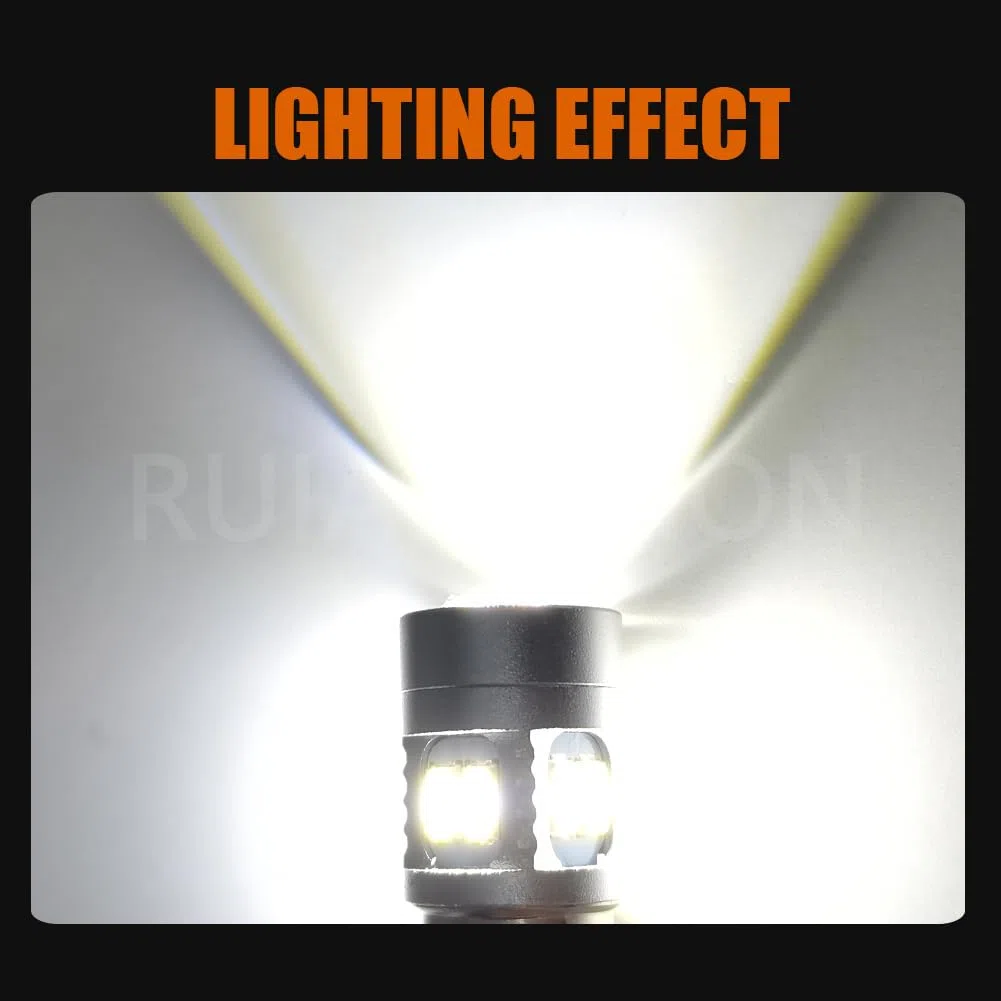 Ruiandsion P15D-25-3 Bombilla LED 6000K Blanco 6V-24V Super Brillante 5730 12SMD Chips Bombilla LED para faros delanteros de motocicleta (paquete de 2)
