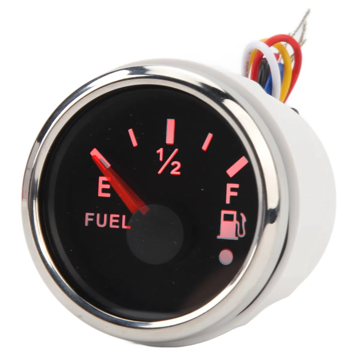 Medidor de Combustible Universal, Indicador Digital de Nivel de Combustible, Medidor de Combustible Marino, 52mm, DC9-32V, 240-33ohm, para Vehículos Recreativos, (Bisel plateado