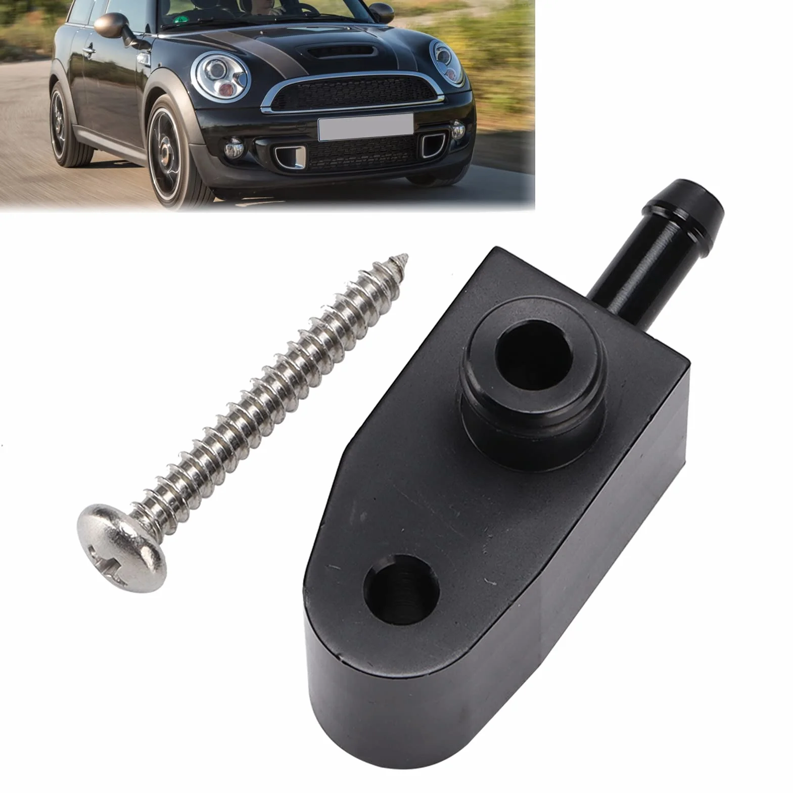 Adaptador de Medidor de Impulso Adaptador de Sensor de Indicador de Impulso Adaptador de Manómetro Turbo Boost Aleación de Aluminio Ligera Reemplazo de Accesorios de Coche para S R55 R56