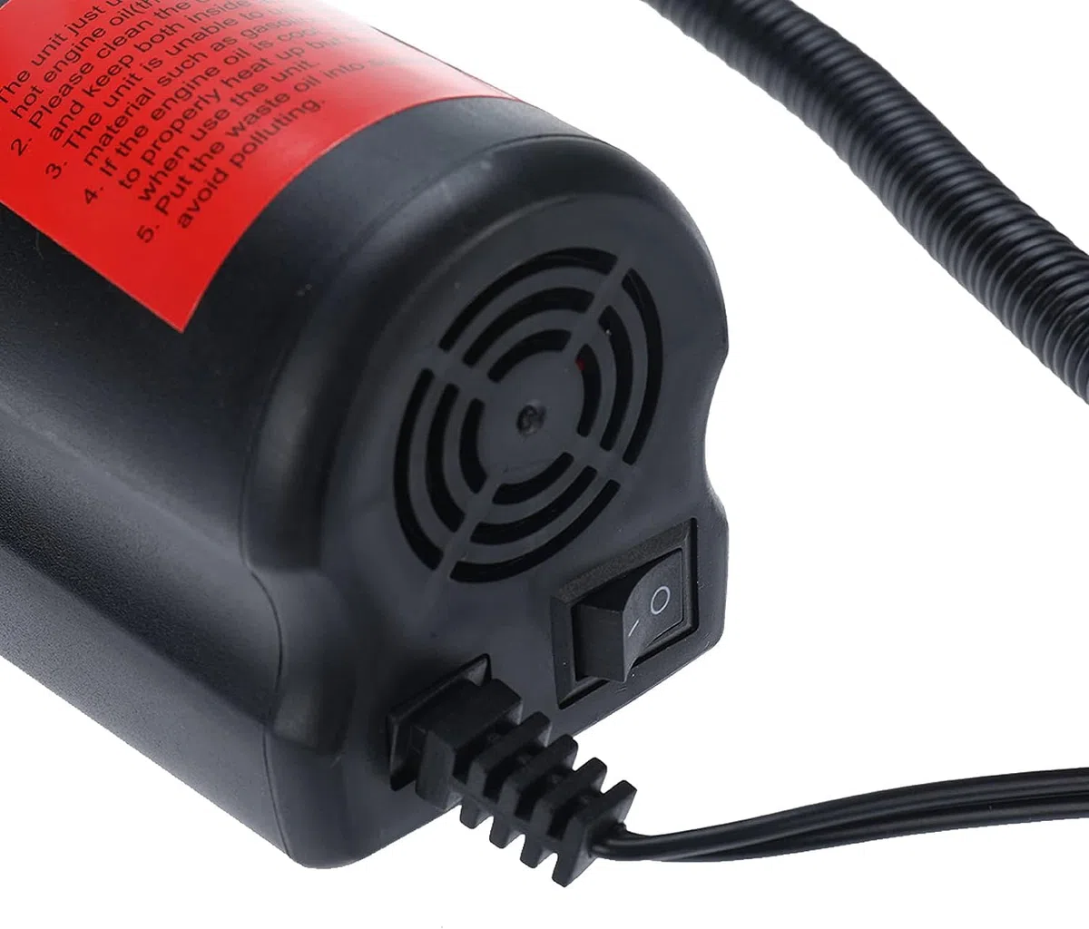 FreeTec 12V 60W Bomba extractora de aceite Diesel Bomba de aceite Bomba de combustible para cambio de aceite Aceite de motor Aceite de calefacción (Rojo)