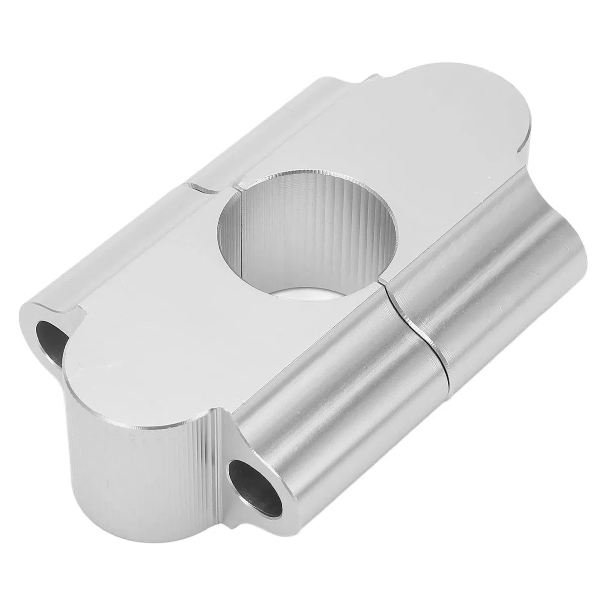 Abrazadera Elevadora de Manillar de Motocicleta, Tamaño 22mm, Abrazadera de Montaje Elevador de Manillar, Altura de Elevación de 30mm para Moto de para RM125 RM250 RMZ250 RMZ450 RMX450Z (Plata)