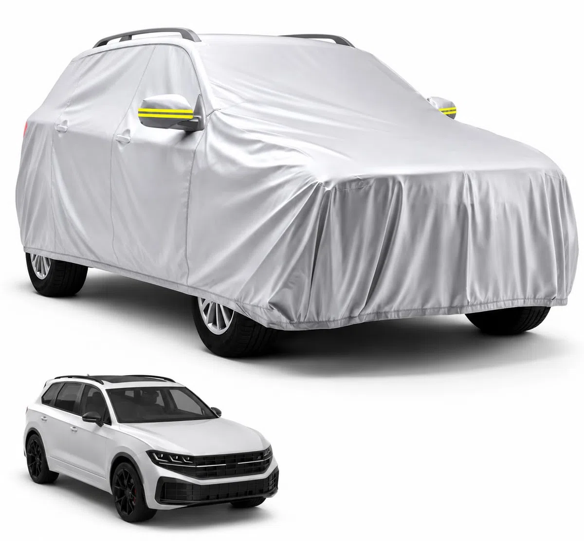 Cubierta impermeable para SUV para la protección y cobertura del automóvil, vehículo: funda para auto de tamaño universal (1x SUV (490x190x180cm))