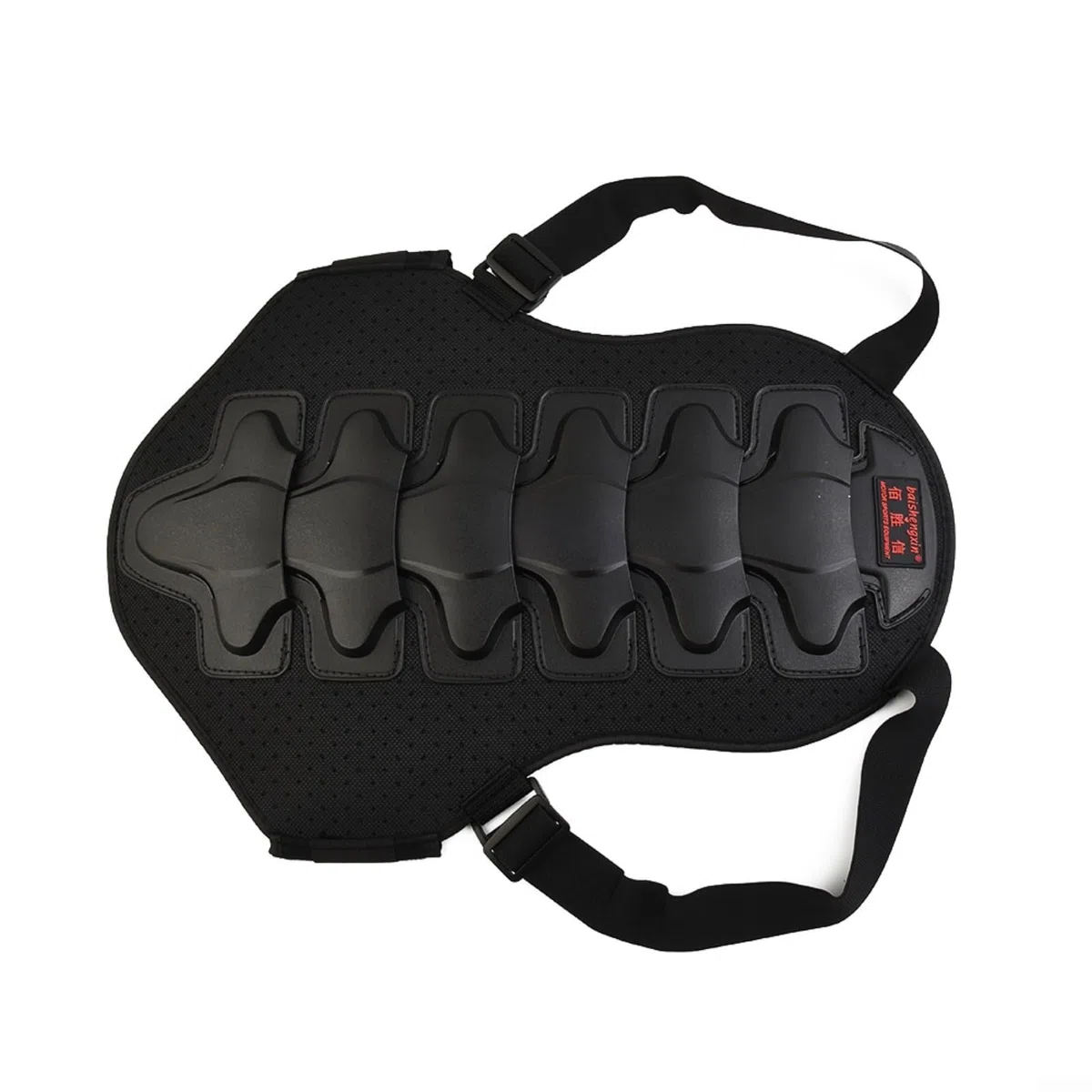 Protector de espalda para moto, con escudo de plástico PE resistente a los golpes y espuma EVA transpirable para columna vertebral