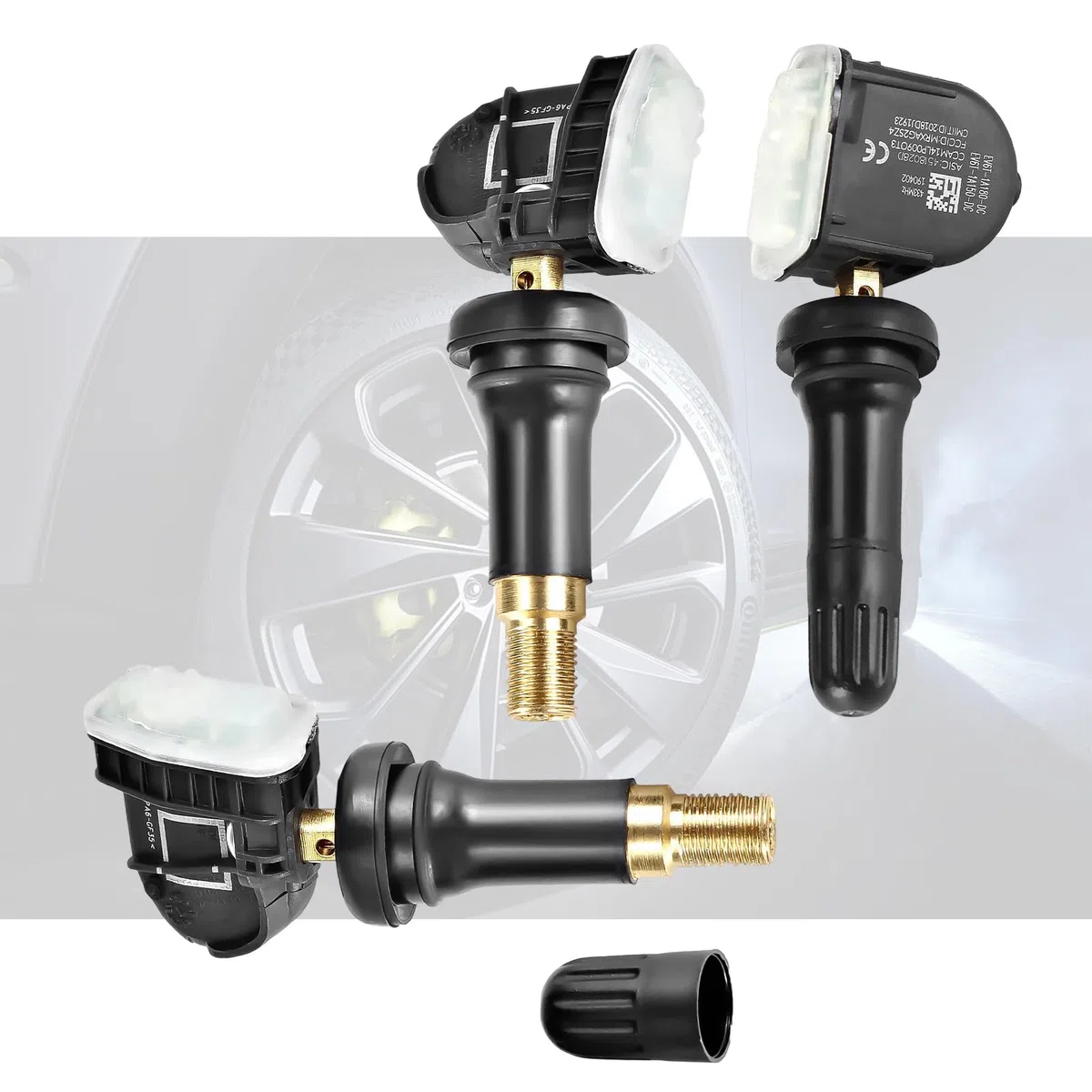Sensor Presion Neumaticos con Ford, 433MHz Sensor Tpms para Ford, para 1862980, 2036832, 2318530, con Ford Ecosport 2013 Focus 2014 Kuga Mk2, Ford B-MAX 15 C-MAX 15 Transit