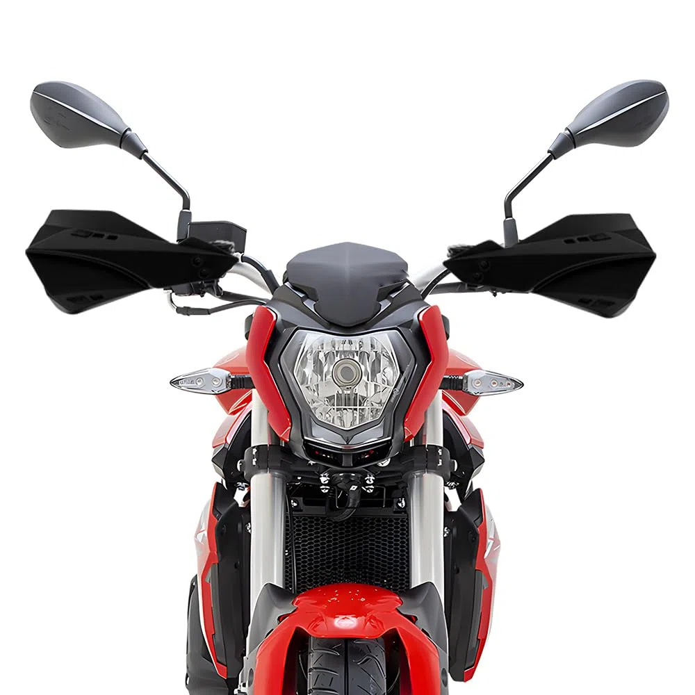 Guardamanos de Moto 22MM 25MM ABS Guardamanos Racing Para 80-650CC XR CR CRF Para Para 125-498CC RR 2T 4T (Negro)