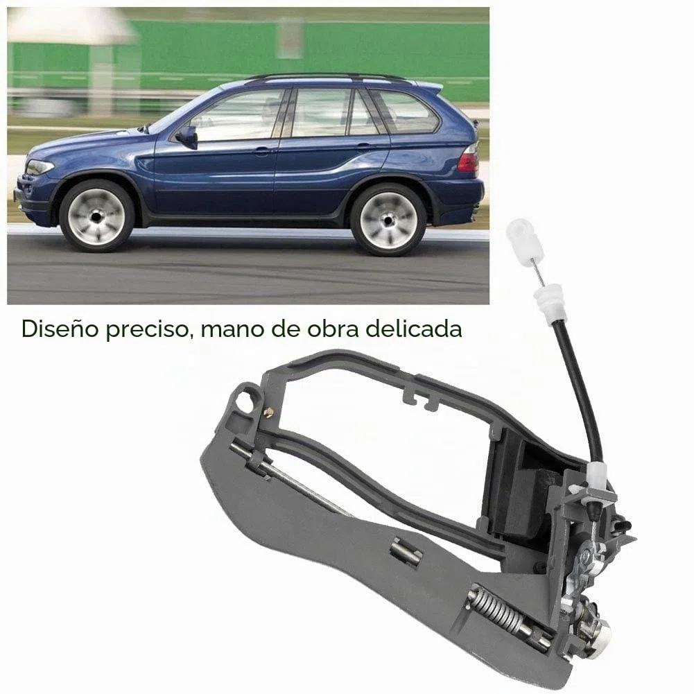 Keenso Soporte de Manilla de la Puerta, Soporte de Manetilla de la puerta exterior del coche de aleación de zinc para X5 Off-road E53 3.0d 3.0i 4.4i 4.6is4 4.8is 2000-2006 (Delantero izquierdo)