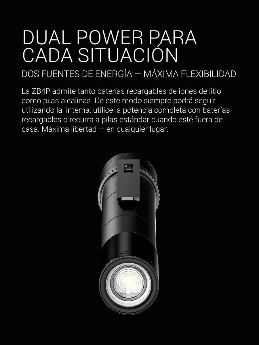 Zweibrüder ZB4P Linterna Tipo Bolígrafo LED Recargable 400 Lúmenes – Penlight Compacta con Función de Enfoque, USB-C y Dual Functional Optic, Ideal para Trabajo, Inspección y Uso Diario
