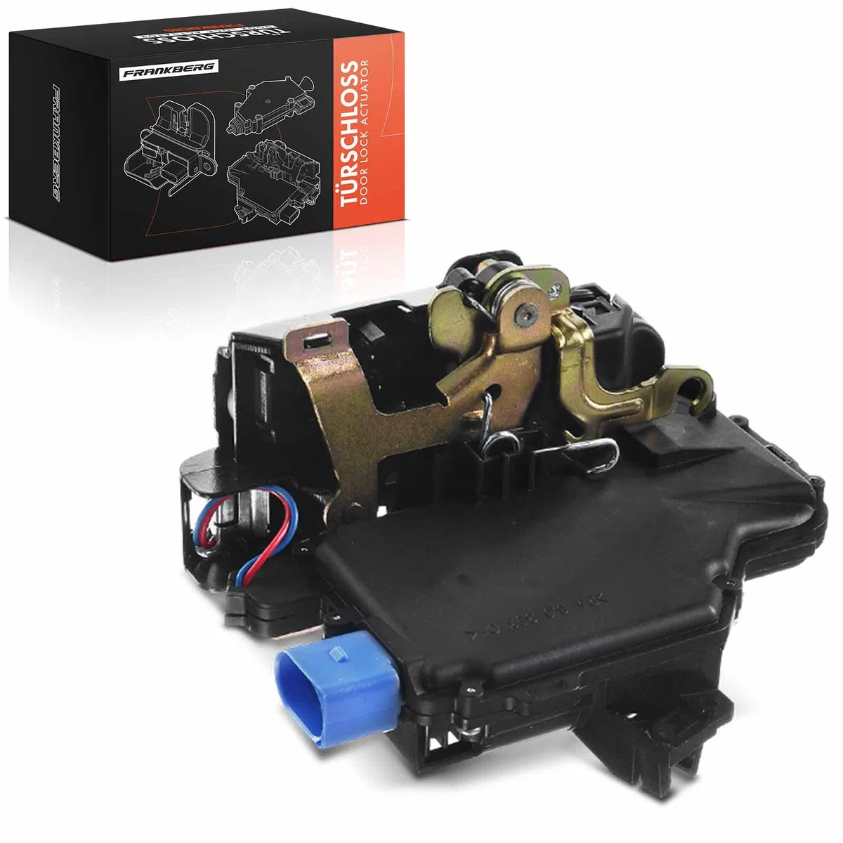 Frankberg Cerradura de puerta Servomotor Delantero Derecha 8-Postes Compatible con Fabia II 542 Hatchback 2009-2010 R.o.o.m.s.t.e.r 5J MPV 2009-2010 Sustituir# 3B1837016CC