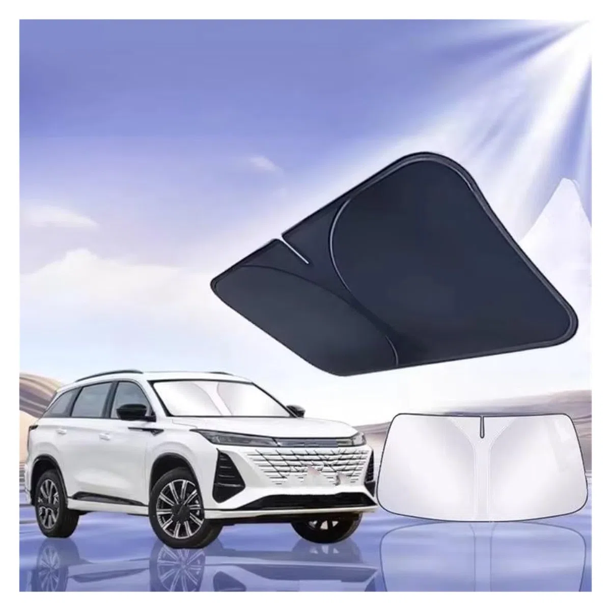 Parasol Coche Protección Parasol Plegable Para Parabrisas Coche Para Ebro S700 S800 Reflector Rayos UV Protector Visera Ventana Coche Parasol Trasero Coche