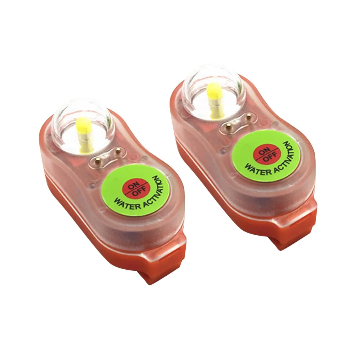 Lámpara de rescate LED de 2 piezas, luz estroboscópica para chaleco salvavidas para paseos en bote, etiqueta de localización personal | Luces activadas por agua, auto-