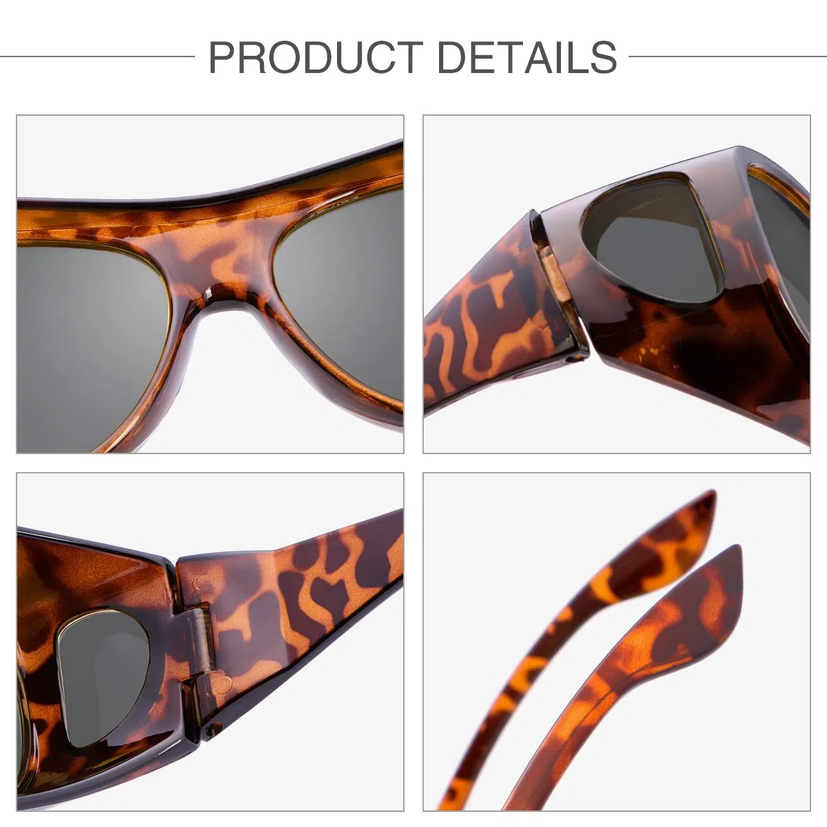 MIRYEA Gafas de visión nocturna para hombres mujeres gafas de sol polarizadas conducir ajuste envolvente sobre prescripción