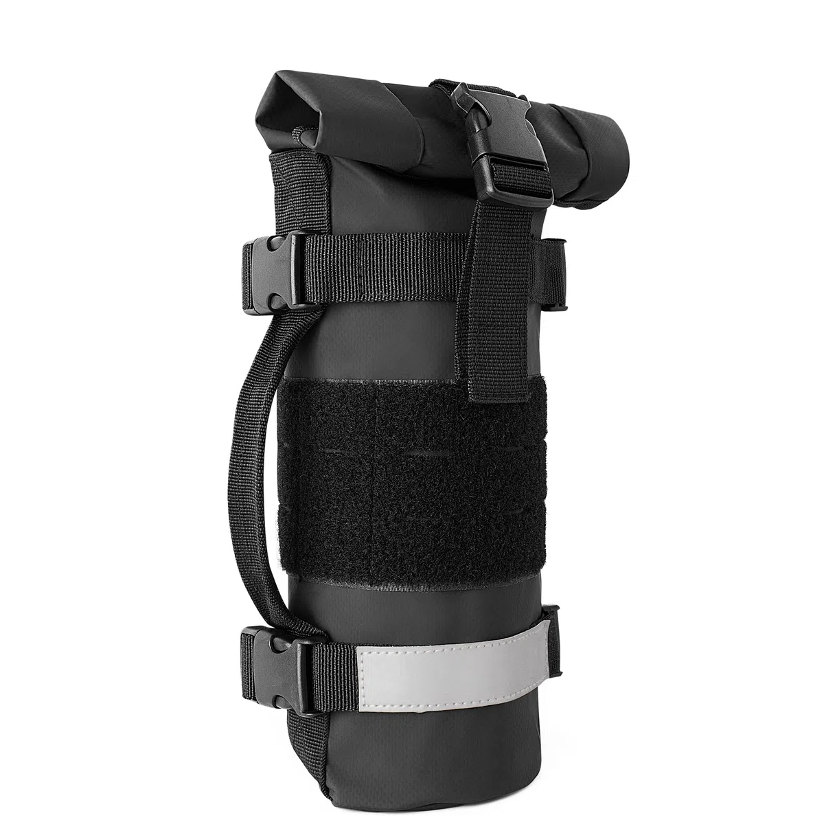 Rexmica Bolsas de Depósito para Motocicleta de 1 Litro, Soporte para Botella de Combustible para Fijar a la Motocicleta o Mochila MOLLE, Bolsa para Depósito de Combustible, Negro (Solo Bolsa)