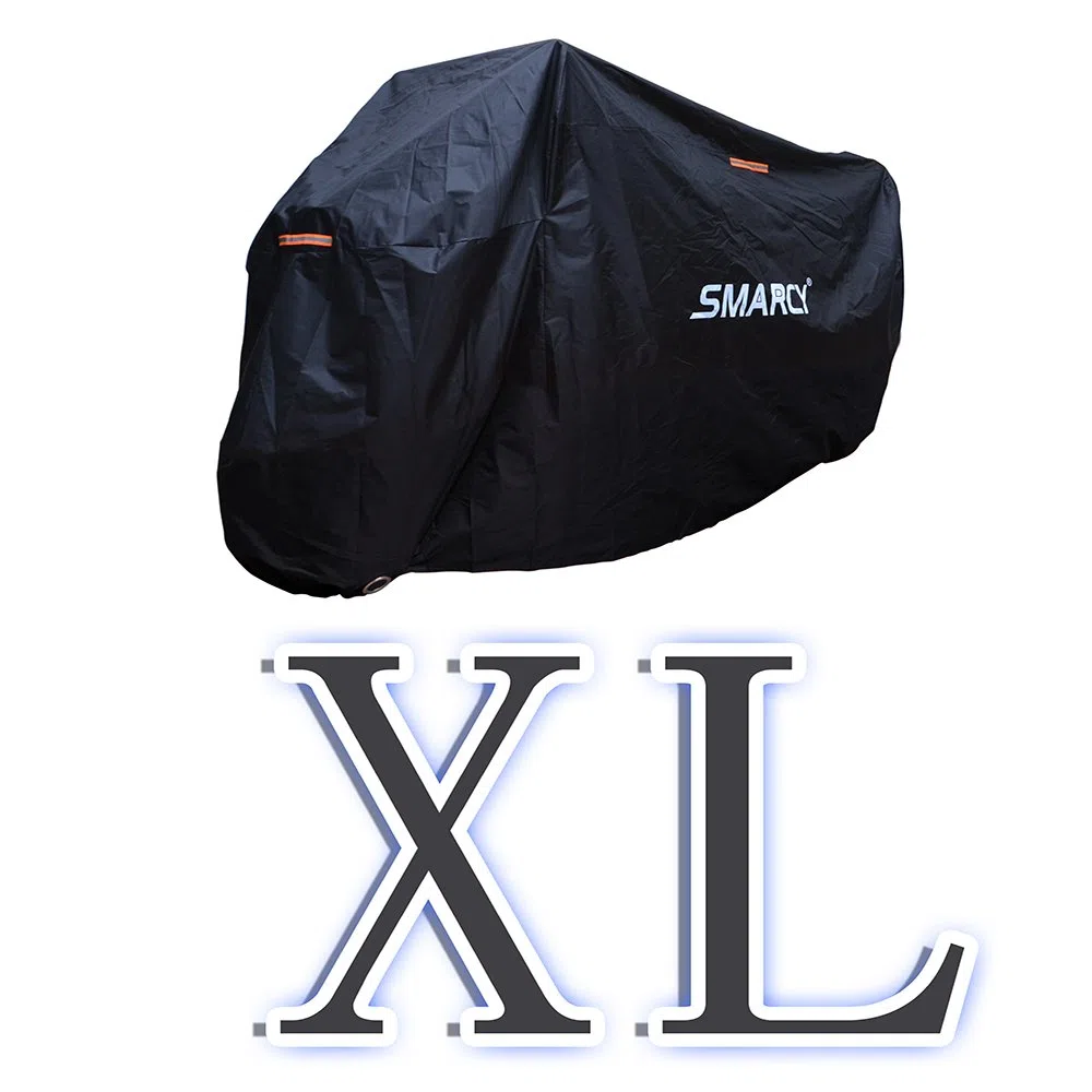 Funda Protector para Moto, Cubierta para Moto/Motocicleta Resistente al Agua a Prueba de UV, Color Negro XL