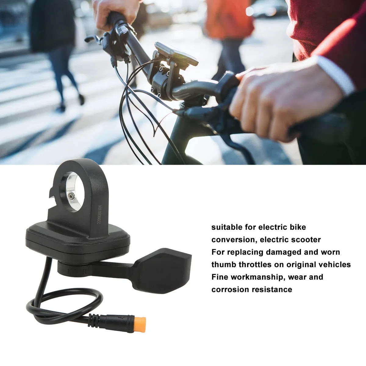 Acelerador de gatillo de Pulgar,Acelerador de Dedo de Bicicleta eléctrica Resistente al Desgaste (Mano Derecha)