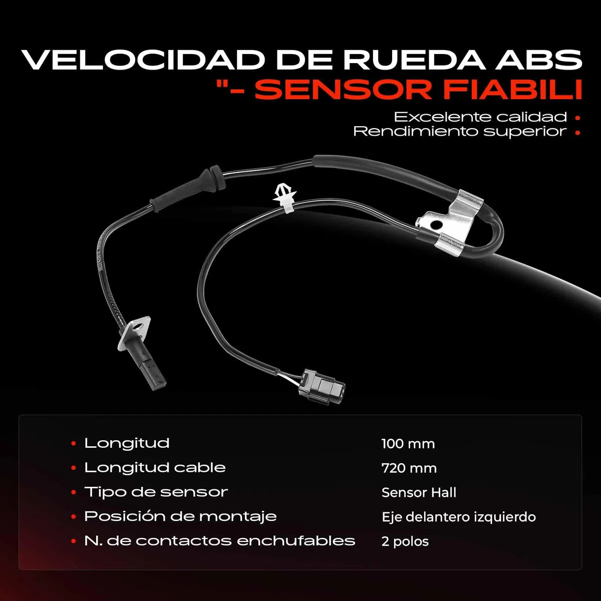 Frankberg Sensor de velocidad de ruedas Sensor ABS 2 Polos Compatible con Swift III EZ MZ 13 16 13 4x4 13 DDiS 15 13 LPG 2005-2025 Replace# 5622057K00,32109