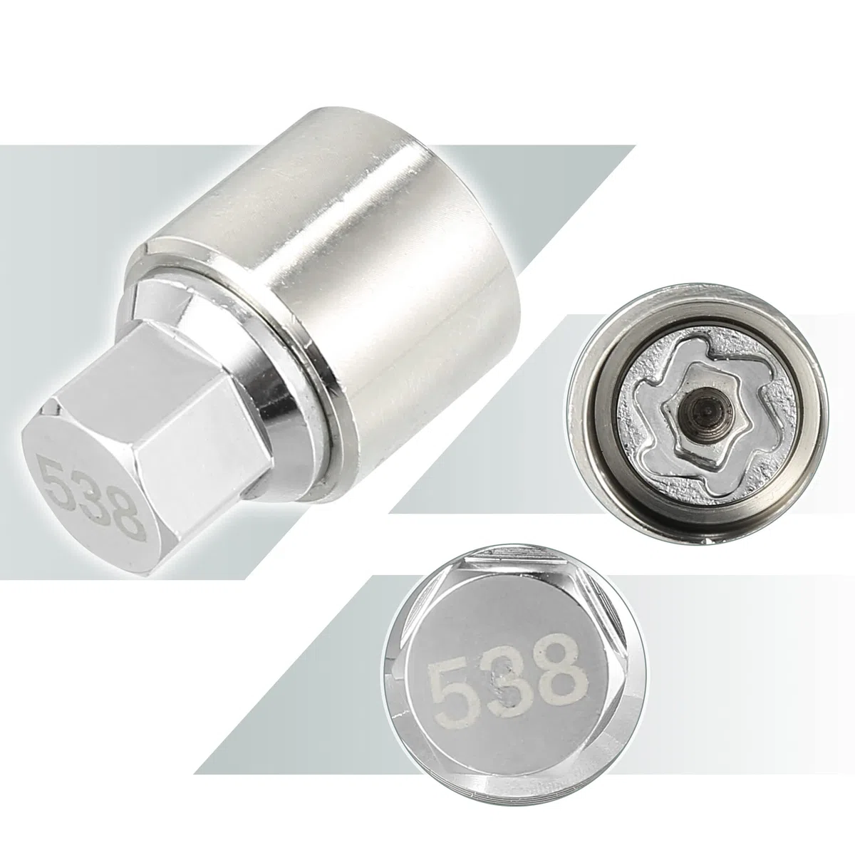 X AUTOHAUX Tuerca De Bloqueo De Rueda para Volkswagen Touareg 1pc | Plateado, Metal, Para VW Scirocco, Magotan, Phaeton, Tiguan, Uso Para Sacar U Obstruir Tornillo Antirrobo