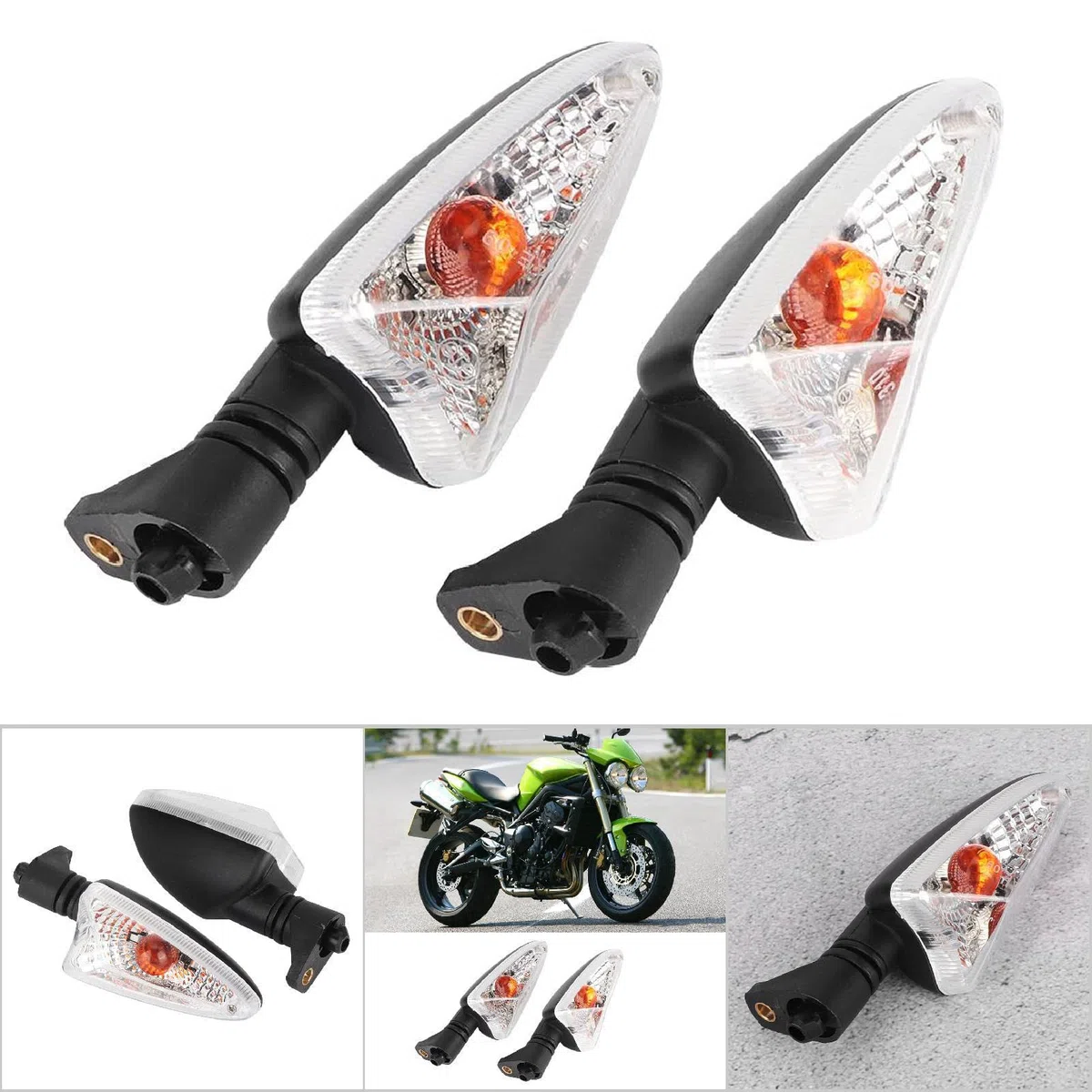 Yctze para Intermitentes homologados Street Triple rs4 50 Intermitentes Moto homologados 1 par de Luces indicadoras de luz de señal de de Motocicleta
