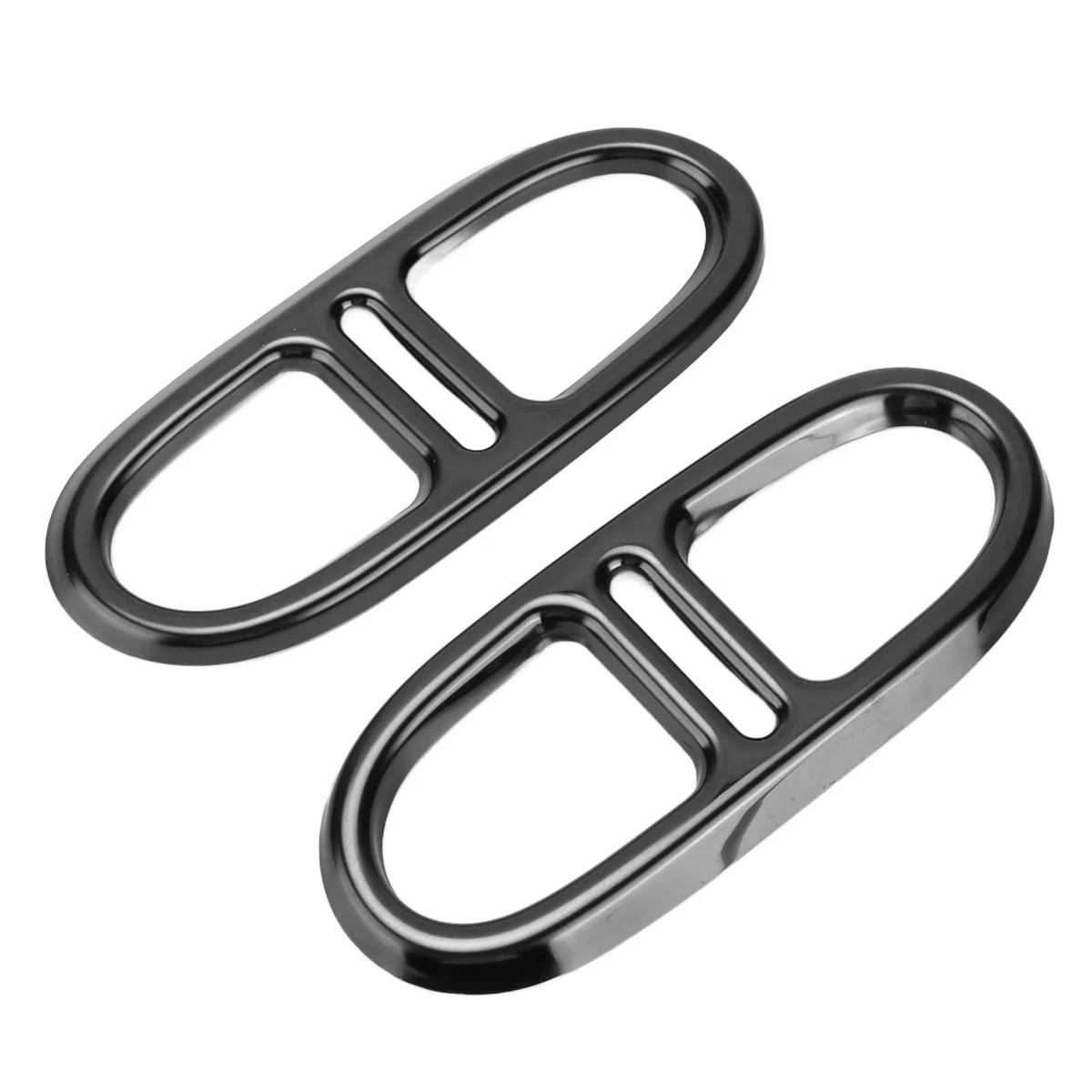 Para Gla H247 4WD 2020-2021, 2pcs Acero Inoxidable Embellecedores Tubo Escape Trasero, Marco Garganta Cola Tubo Coche Negro Brillante