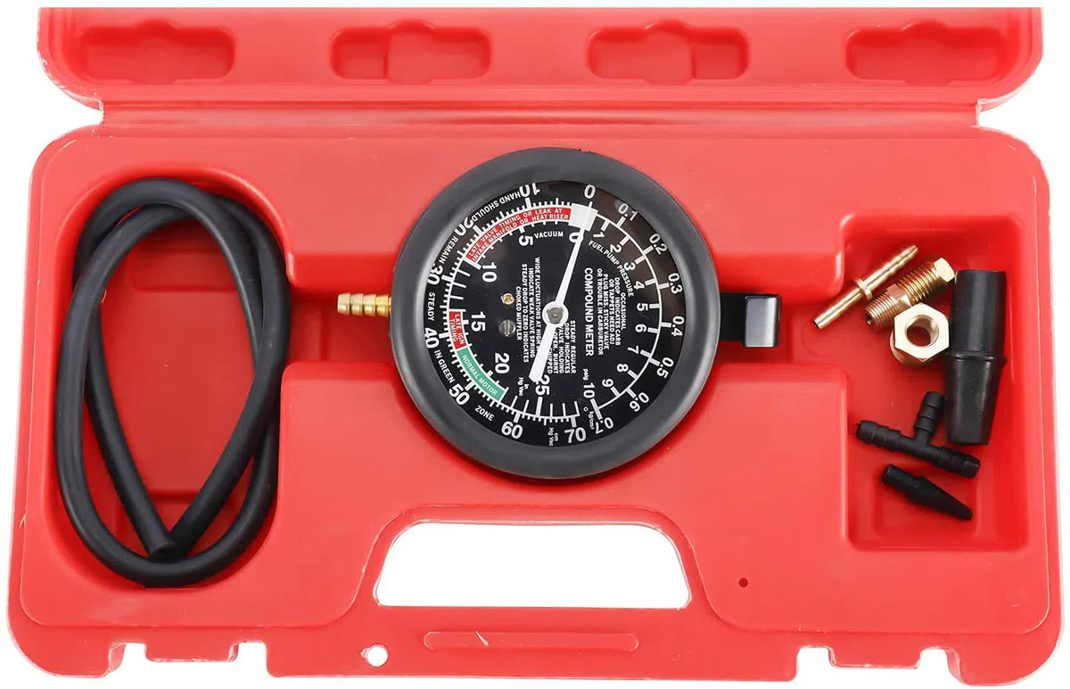 COMPROBADOR DE PRESIÓN Y VACÍO VACUÓMETRO MANÓMETRO PARA MEDIR PRESION DE COMBUSTIBLE TURBOS, VALVULAS...