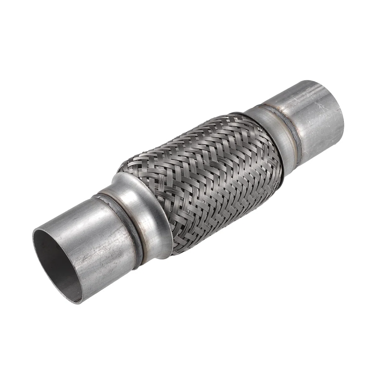 QUARKZMAN Tubo Flexible De Escape 1 Pieza Acero Inoxidable Para Automóvil | Plateado, 60X64X290Mm, Reduce Ruido Y Vibración, Fuelle Y Trenza Interna, Instalación Soldada, Universal
