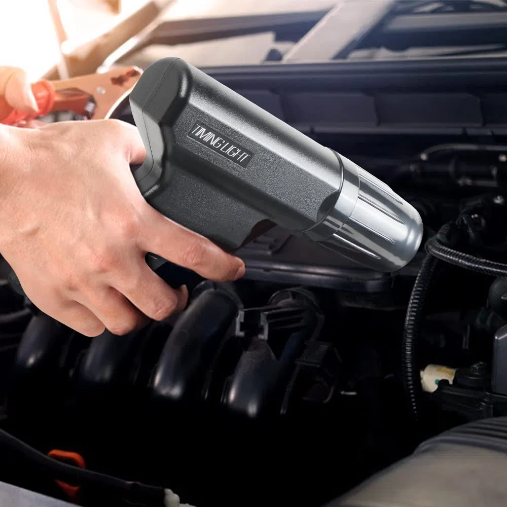 Pistola Estroboscopica 12V, Pistola Estroboscopica Coche con Pinzas Inductivas, Plástico Lámpara Estroboscópica para Coches y Motos [Clase de eficiencia energética A+]