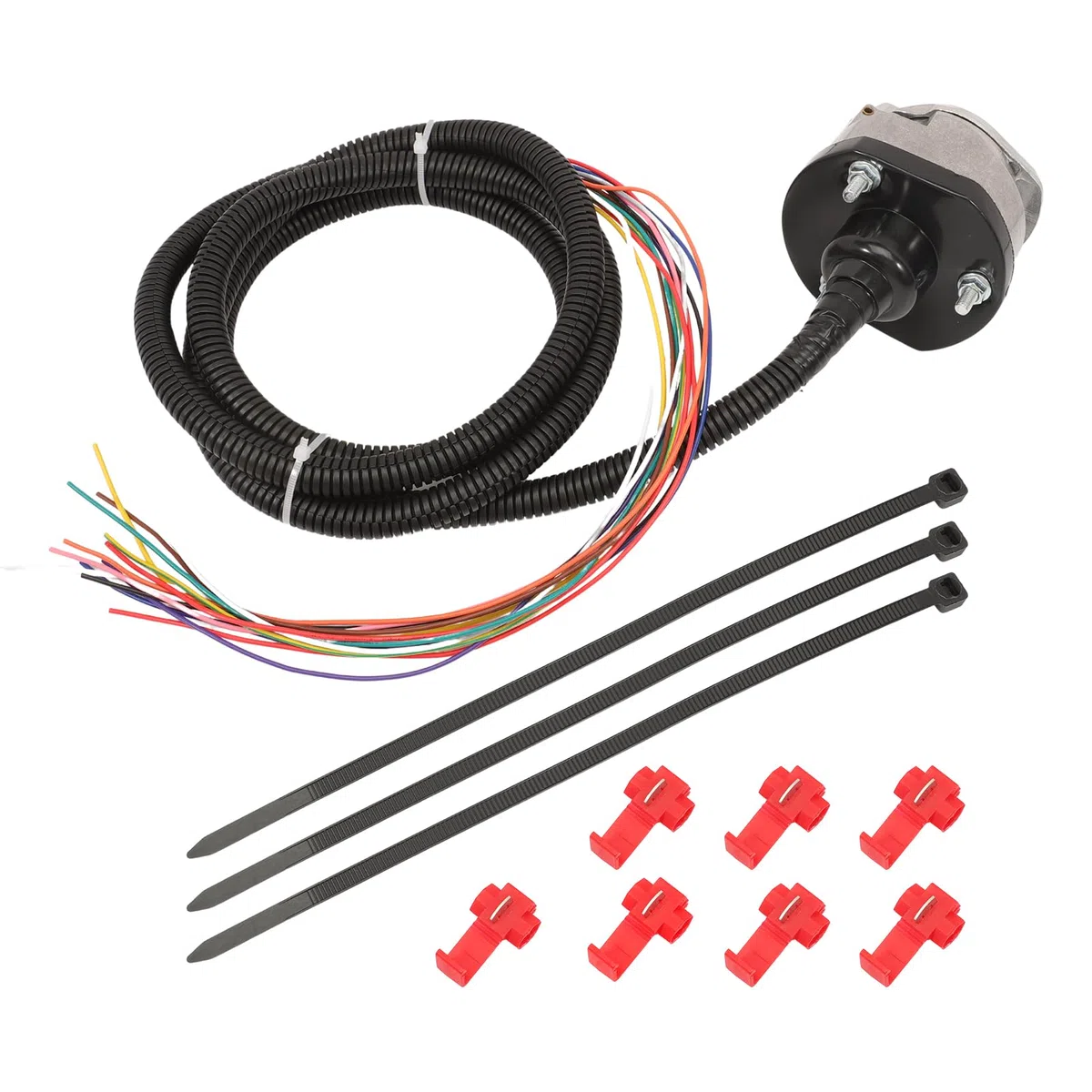 Enchufe Remolque 13 Pines con Cable Impermeable De 2 M, Arnés Pre-cableado De 13 Hilos, Norma ISO 11446, para Remolque, Caravana Y Vehículos Comerciales