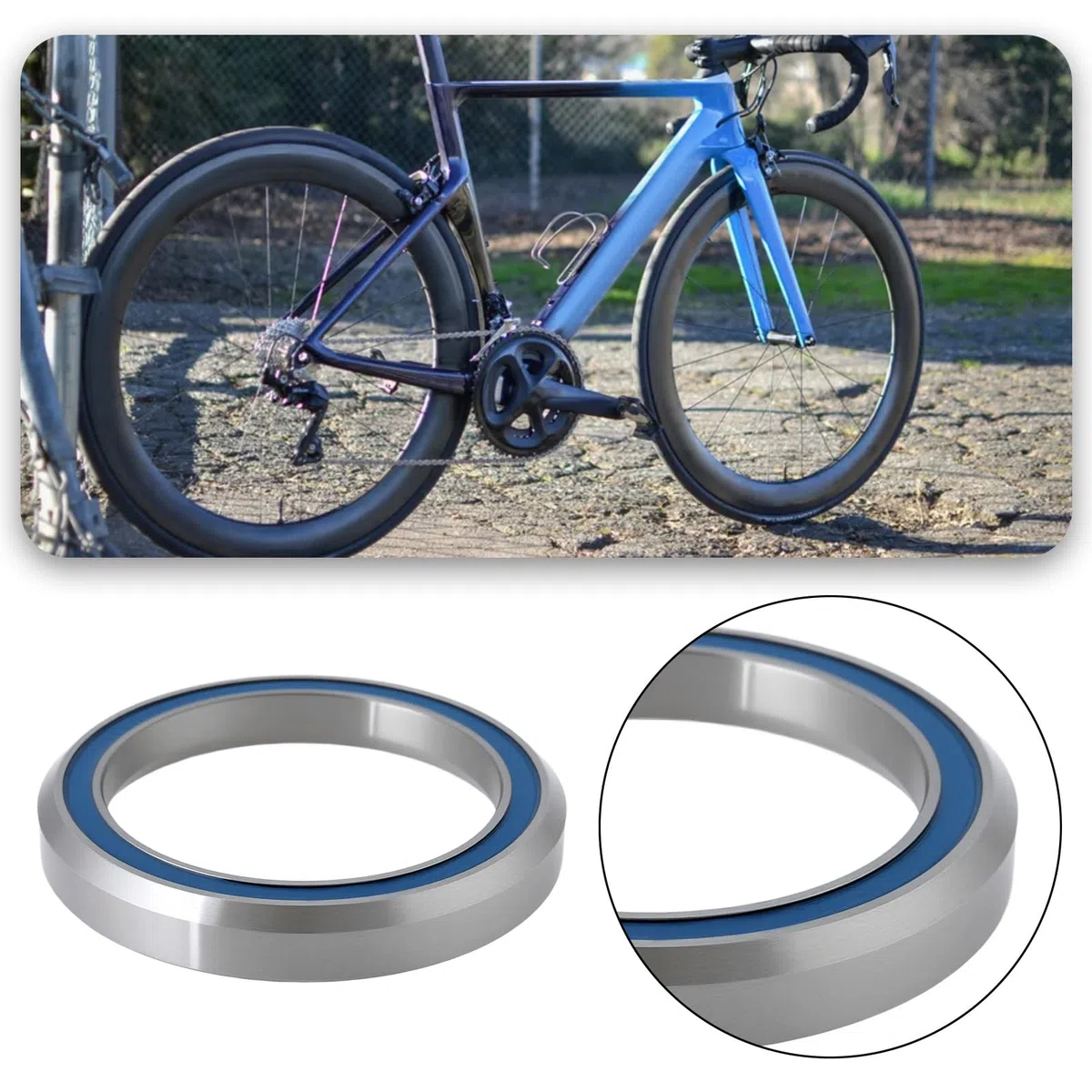 SG Store 2 Rodamientos para Dirección de Bicicleta AC3344 AC3544 Compatible con Aeroad Compatible con Ultimated Compatible con Endurace 35x44x5,5/6 Mm