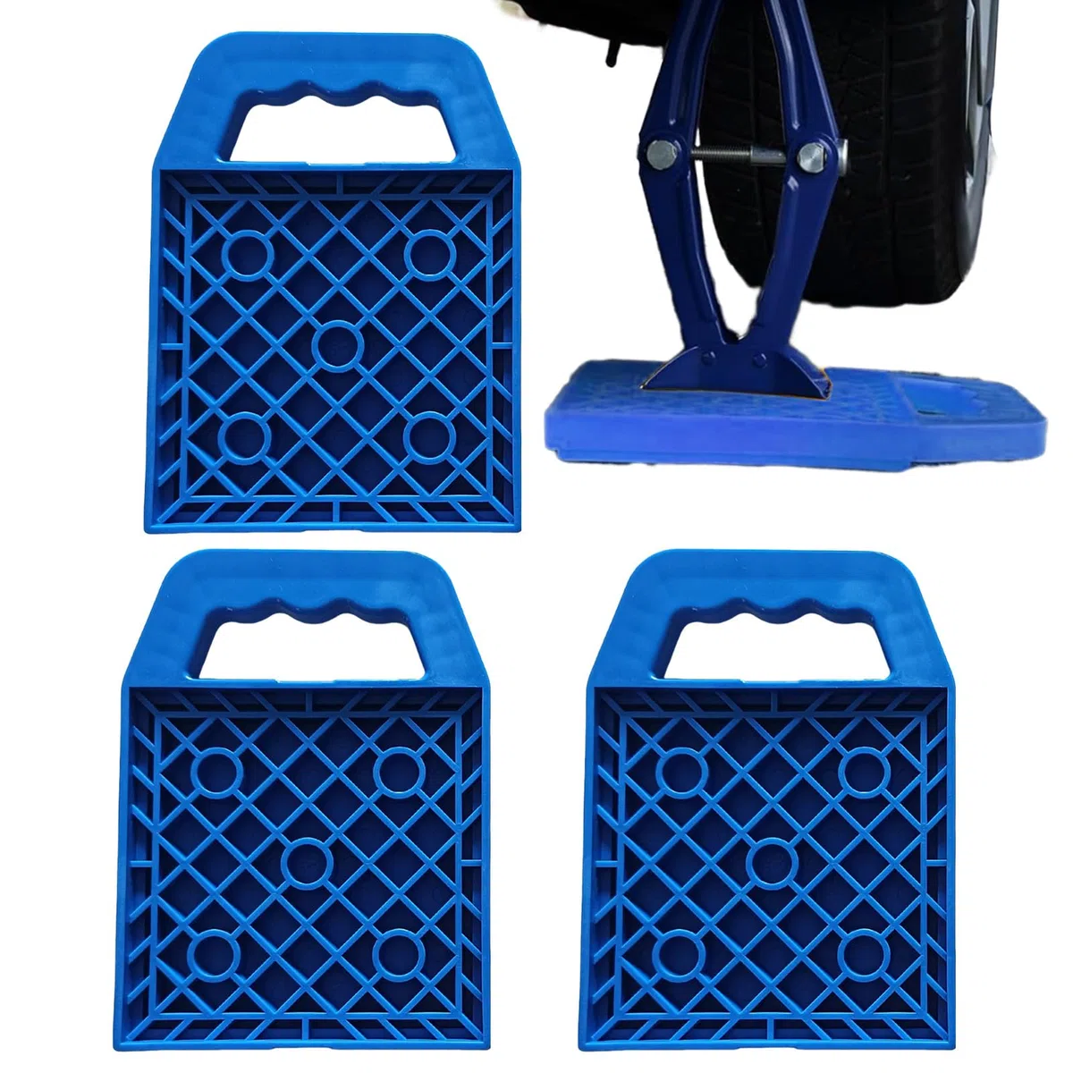 Nivelamento para Caravanas - Niveladores para Calzos para Nivelar RV | Juego De 4 Bloques Niveladores - Base Antideslizante Multiangulo Portátil para Camping Viajes Autocaravana Mantenimiento