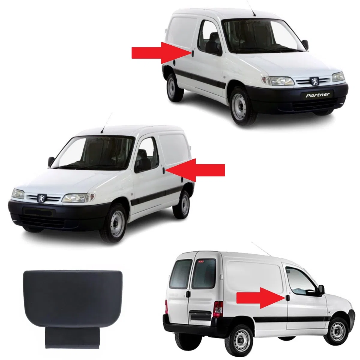 Twowinds - Manilla Exterior 9101.J5 Compatible con Citroën Berlingo 1, Saxo, ZX, Peugeot Partner 1, 106 (1996-2008) - Puerta Delantera Izquierda/Derecha o Puerta Trasera Abatible - 9101.J4 - Maneta