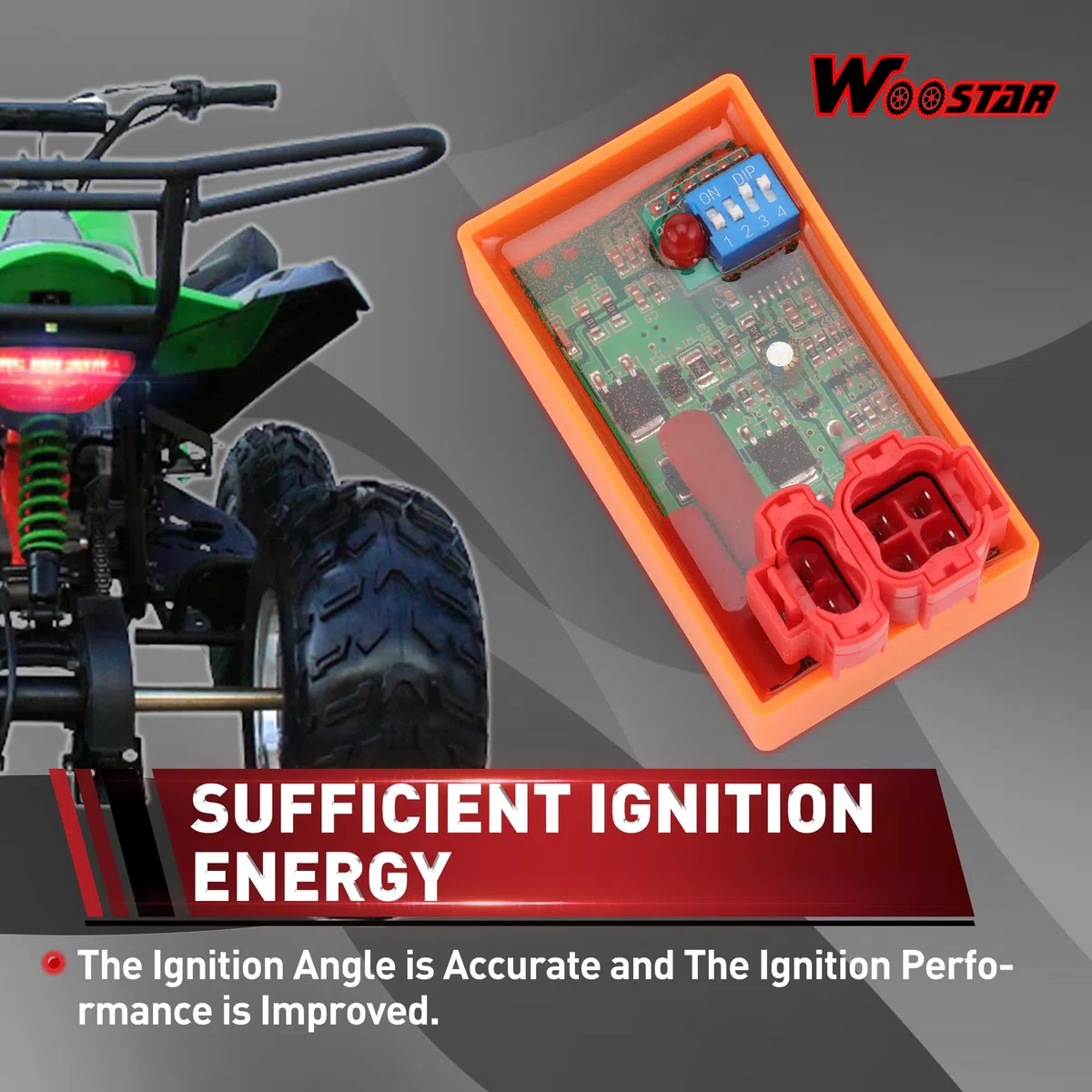 WOOSTAR 6 Pines AC CDI Reemplazo para GY6 50cc 90cc 110cc 125cc 150cc 200cc 250cc Scooter ATV Go Kart Ciclomotor Quad Dune Buggy Pit Dirt Bike