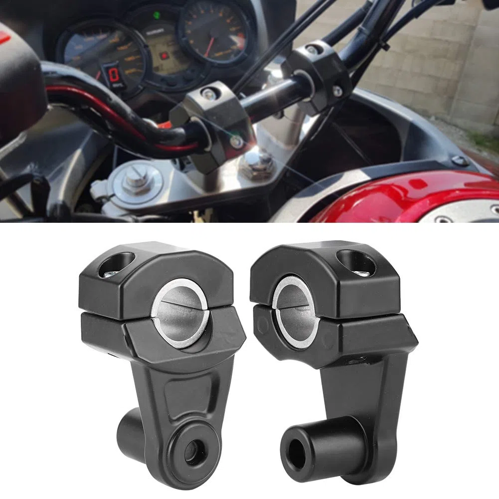Elevadores de manillar de motocicleta, 2 uds 22 mm / 28 mm abrazadera de soporte elevador de manillar de motocicleta pivotante universal aluminio CNC