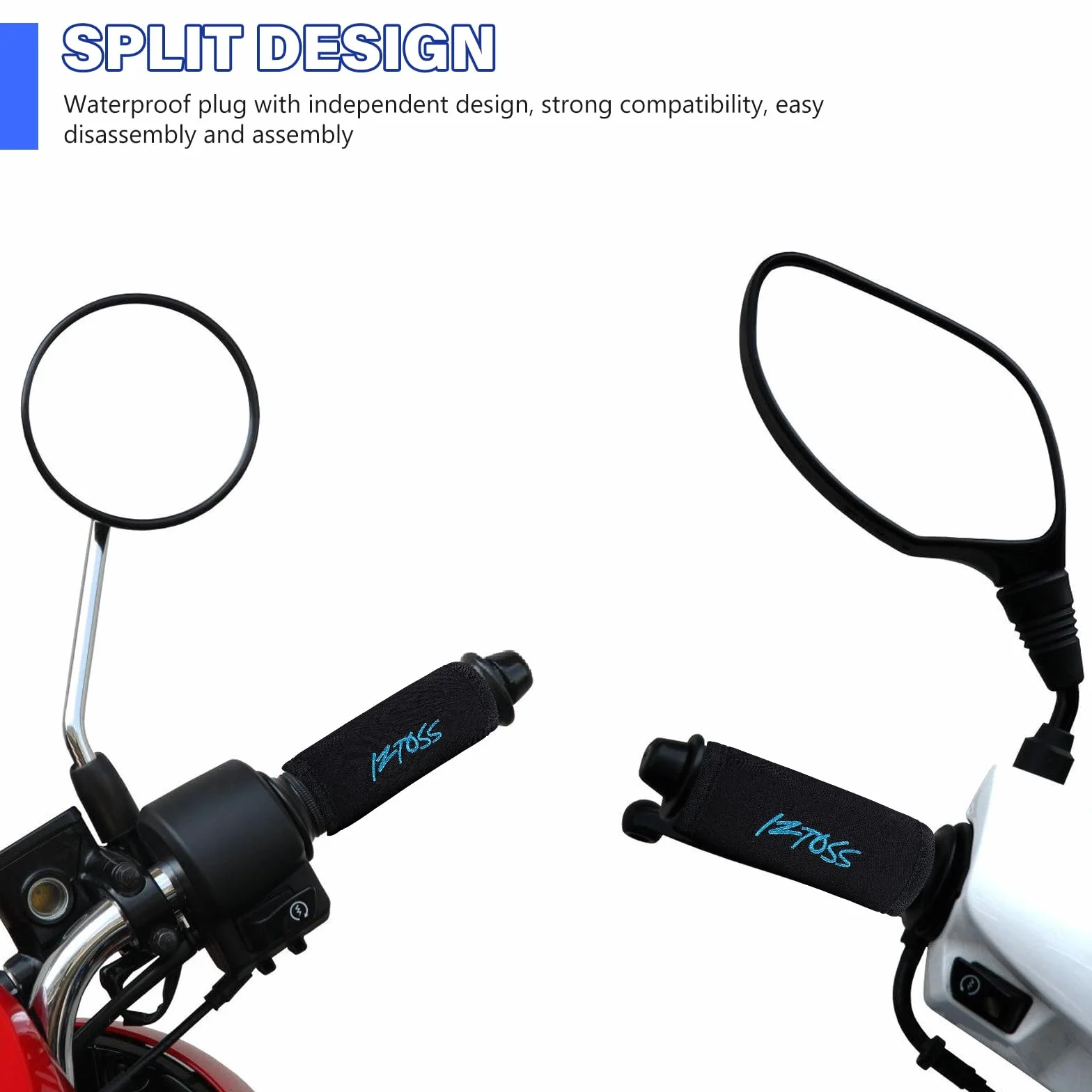 Mango De Calefacción Mango De Motocicleta, 5V PUños Calefactables Para Motocicleta, USB PUños Térmicos Para Motocicleta, PUños Calefactables Para Bicicleta Para Diámetro De Mango De 22-30mm