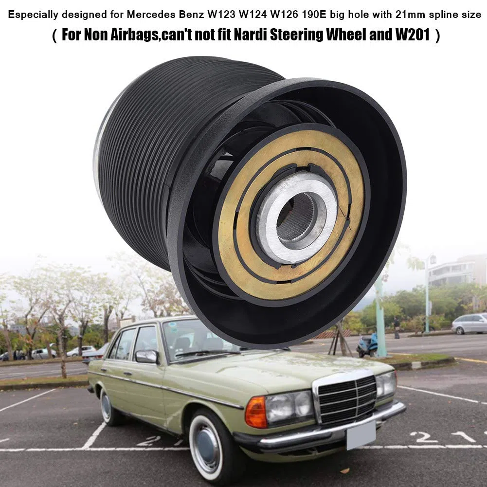 piña volante w124-Duokon 21mm Volante Interior Racing Volante Adaptador corto Boss para W123 W124 W126 190E