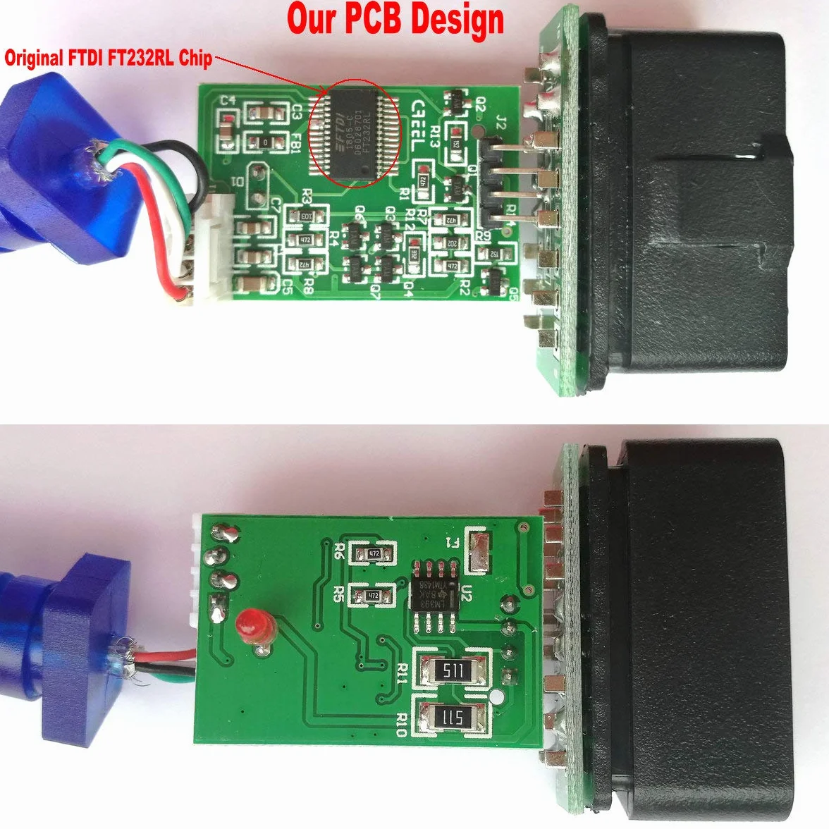 KKL 409.1 OBD USB Interfaz,Herramienta de diagnóstico KKL 409.1 OBD2 - Escáner KKL OBDII Cable OBD KKL 409.1