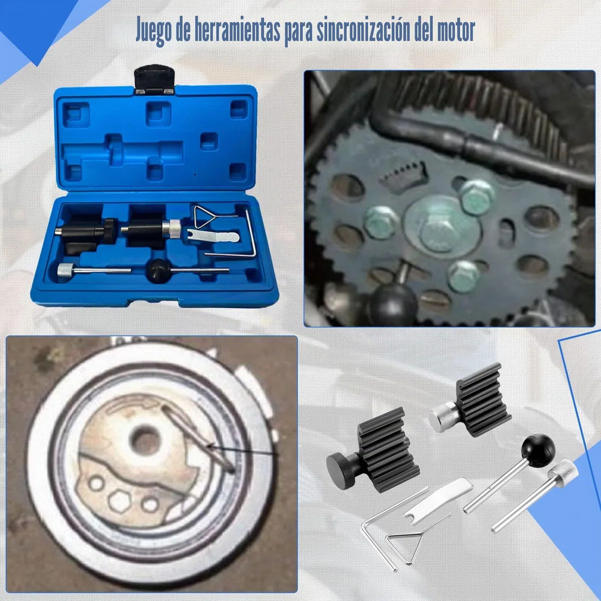 Kit Herramientas de Sincronización de Motor, Correa de Distribucion Calado de Distribución Compatible con VAG 1.4L 1.6L 1.9L 2.0L SDI TDI Diesel