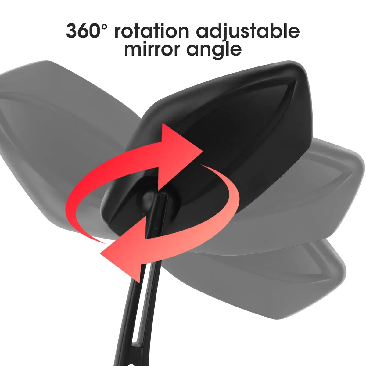 Espejos Retrovisores Moto, Retrovisores Moto con Tornillos de 8 mm y 10 mm, para Manillar de 7/8 Pulgadas, Ajuste de 360 Grados, para ATV,Scooters, Bicicletas