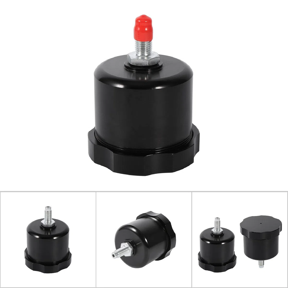 Aramox Depósito de aceite hidráulico universal para frenos de mano con rosca 7-16 20 (negro)